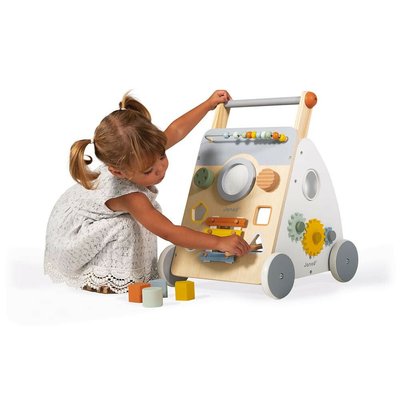 Jeux - Porteurs, Draisiennes, Marcheurs - Chariot multi-activités sweet cocoon en bois