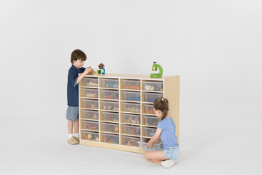 Mobilier - Meuble de rangement scolaire - Meuble de rangement avec 24 bacs - Élo