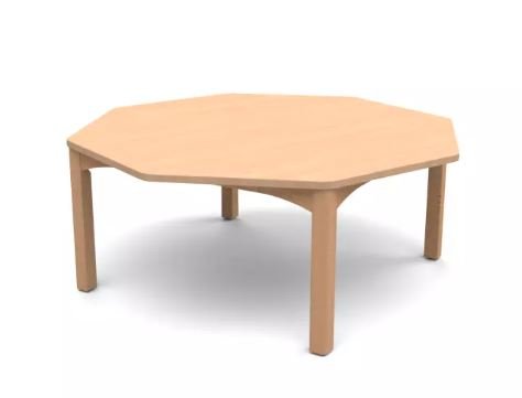 Mobilier - Table crèche et scolaire - Table octogonale spéciale collectivité T6 - Naturel