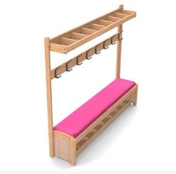 Mobilier - Banc vestiaire & Porte Manteaux - Banc vestiaire Assise Framboise