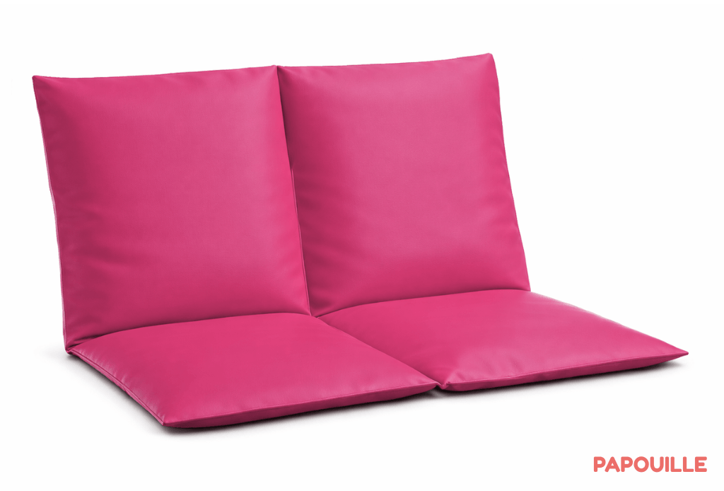Coussin assise 2 places fuchsia