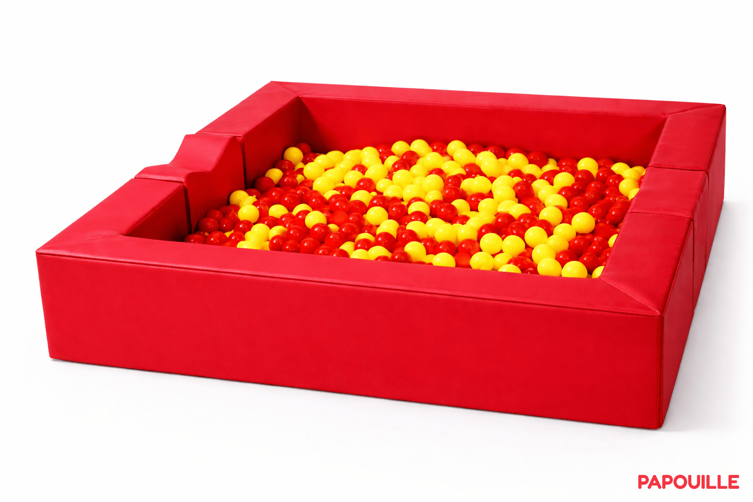 Piscine à balles en mousse revêtement pvc avec extension (complète) rouge