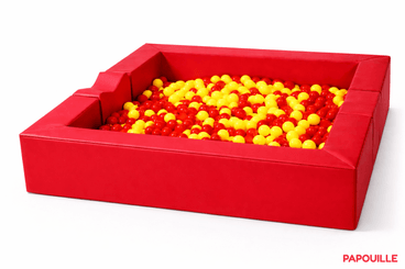 Motricité - Piscine à balles - Piscine à balles en mousse revêtement pvc avec extension (complète) rouge