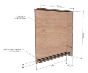 Mobilier - Barrière de séparation & Cloison crèche - Portillon de séparation coulissant en bois sur mesure collectivité