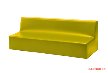 Mobilier - Meuble en mousse et Pouf - Banquette 2 ou 3 places 32cm jaune