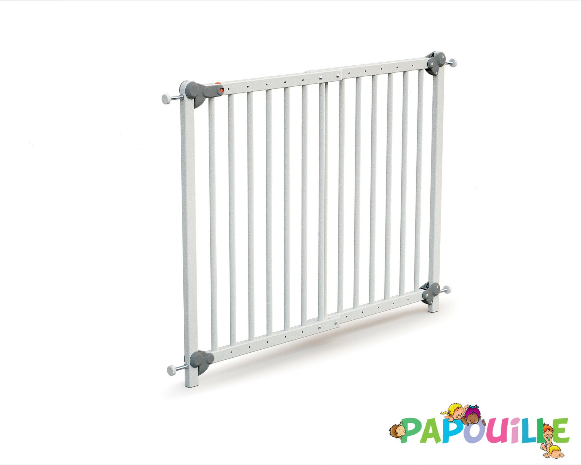 Barrière de sécurité portillon enfant amovible 73-110cm naturel