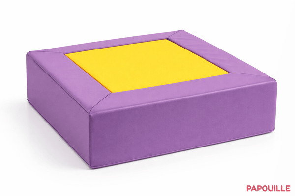 Motricité - Module de Motricité Bébé - Module de 2 cubes carrés en mousse pvc empilable h.25