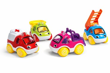 Jouets - Garages, Voitures et Circuits pour Enfant - Lot de 4 mini véhicules