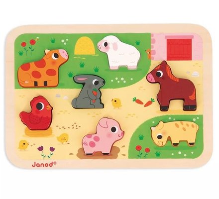 Jeux - Jeux Éducatifs et Puzzle - Puzzle 7 pièces - les animaux de la ferme
