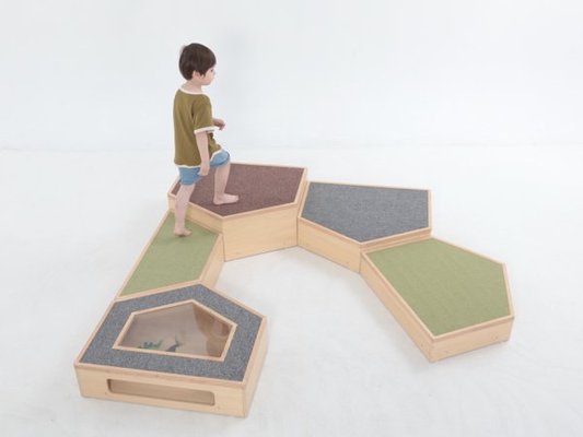 Mobilier - Meuble de rangement scolaire - Parcours sensoriel de motricité bois snoops