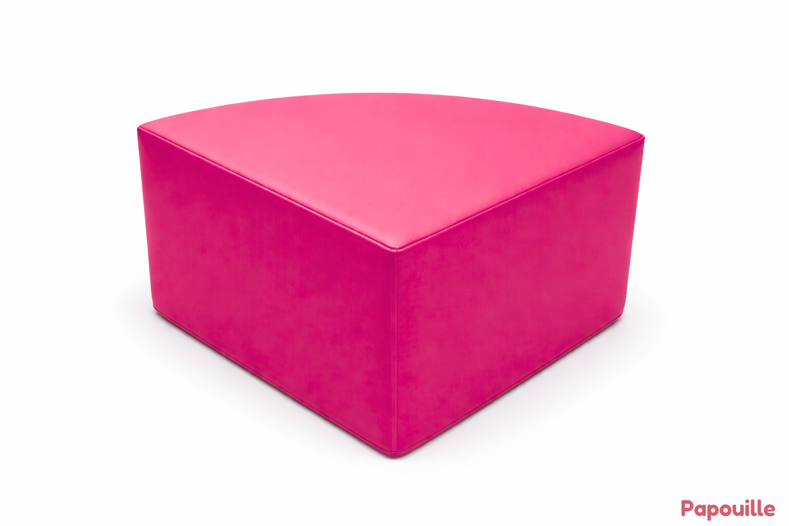Pouf 1/4 rond en mousse pvc h.25 cm fuchsia