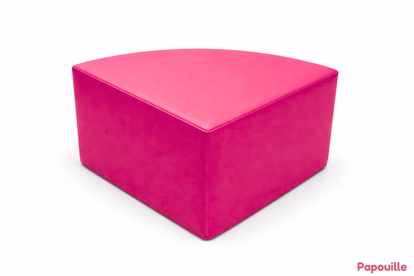 Mobilier - Meuble en mousse et Pouf - Pouf 1/4 rond en mousse pvc h.25 cm fuchsia