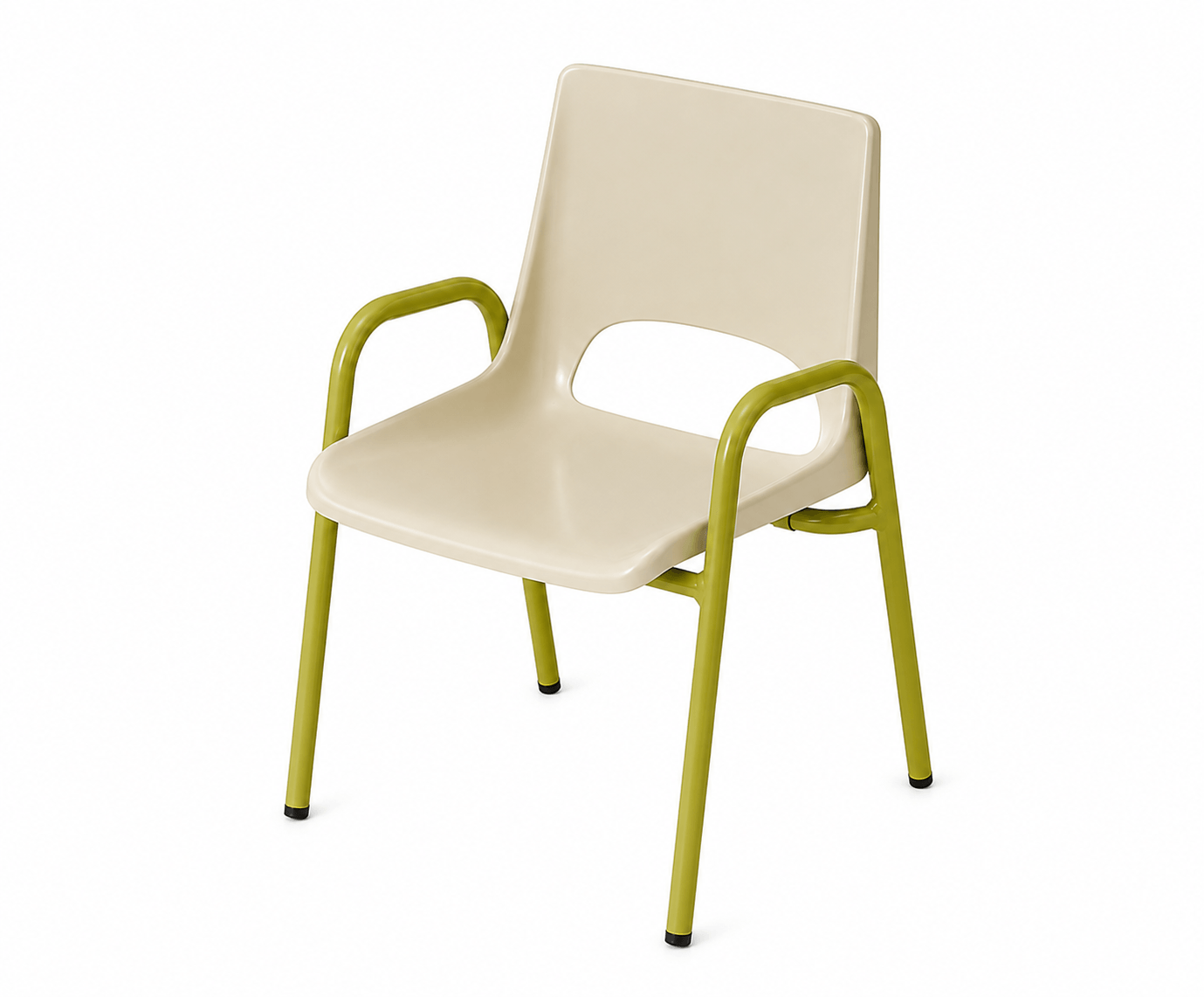 Chaise de maternelle avec accoudoirs H31 cm - T2 - Vert