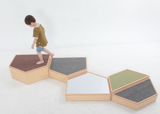 Motricité - Module de Motricité Enfant - Parcours de motricité bois miroir 5 pièces - Snaps