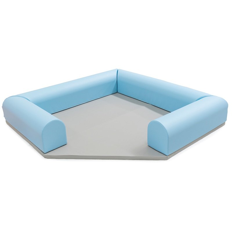Parc en mousse avec entrée - Bleu