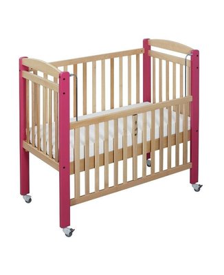 Couchage - Lit Crèche en Bois bébé, enfant - Lit crèche easy cat 120x60cm barreaux framboise
