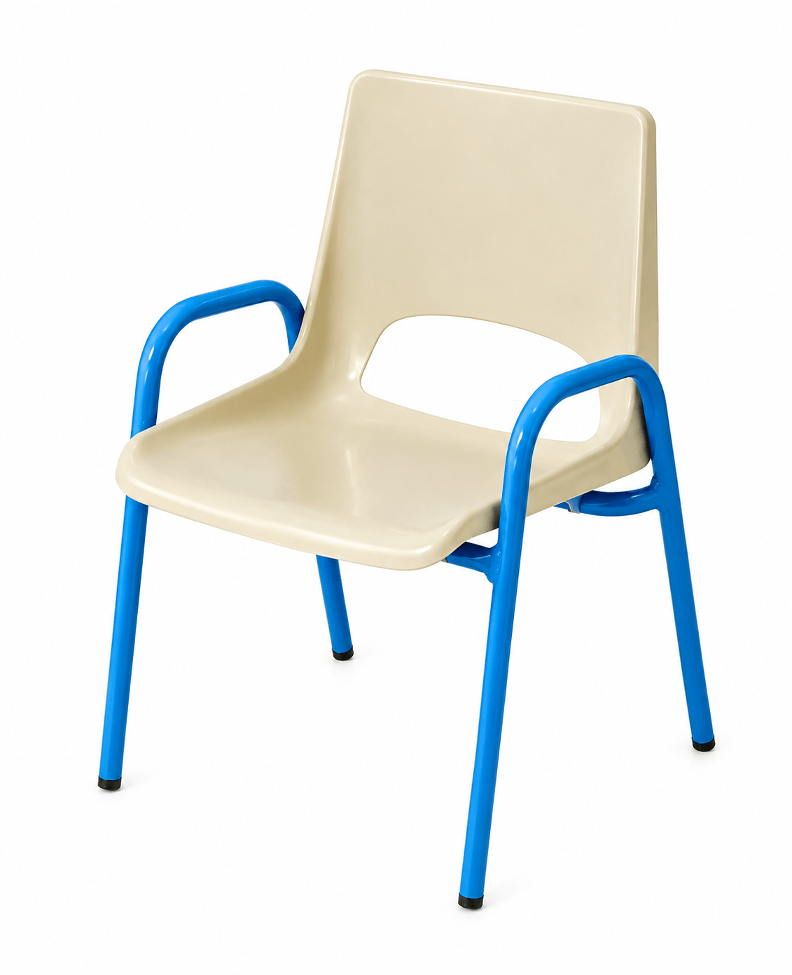 Chaise de maternelle avec accoudoirs H26 cm - T1 - Bleu
