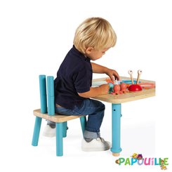 Mobilier - Chaise & fauteuil pour crèche - De // chaise / tabouret enfant en bois évolutive