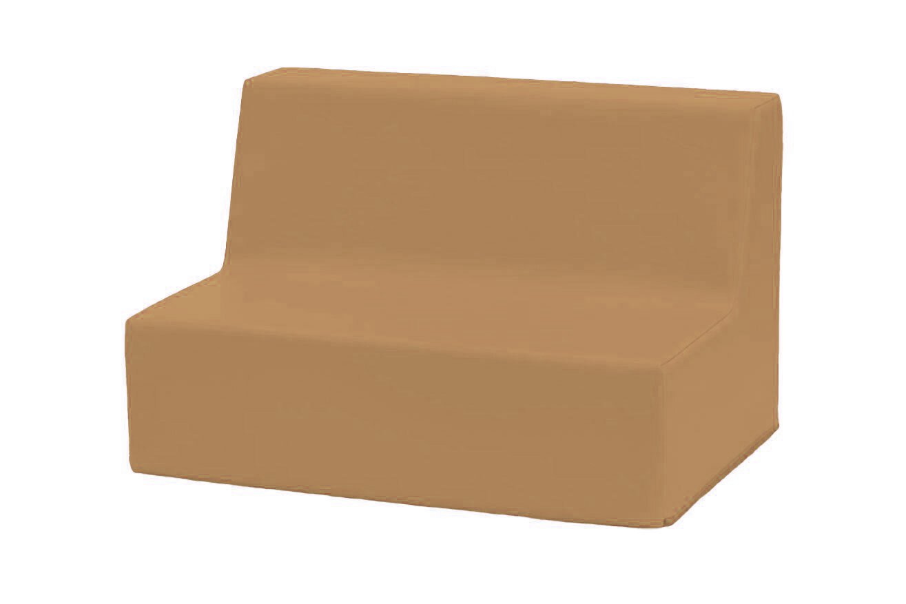 Banquette enfant 2 à 3 places en mousse pvc h. 25cm taupe