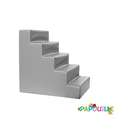 Change - Meuble à Langer crèche - Escalier pour table de change en mousse imperméable gris