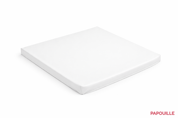 Motricité - Tapis de motricité bébé et enfant - Tapis carré en mousse pvc 100 x 100 x 3cm blanc