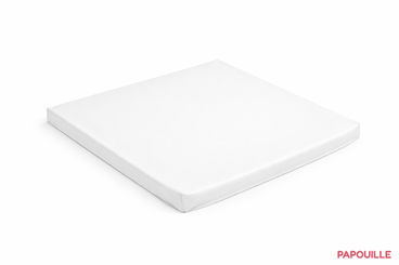 Motricité - Tapis de motricité bébé et enfant - Tapis carré en mousse pvc 100 x 100 x 3cm blanc