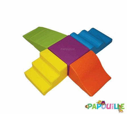 Motricité - Parcours de Motricité Crèche - Kit de modules essentiel tipas avec tapis en mousse pvc