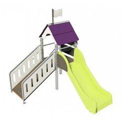 Mobilier - Aire de jeux et structure extérieure - Aire de jeu enfant extérieur cabane baby glisse montage en surface