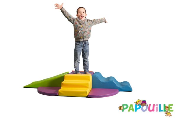 Motricité - Parcours de Motricité Crèche - Kit de modules essentiel tipas avec tapis en mousse pvc