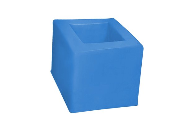 Mobilier - Meuble en mousse et Pouf - Cube de rangement turquoise