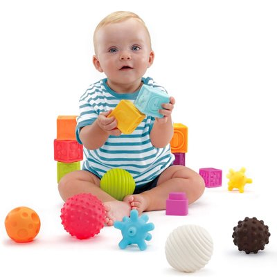 Jouets - Hochets et Jouets Sensoriels - 10 Balles sensorielles - enfants et seniors -