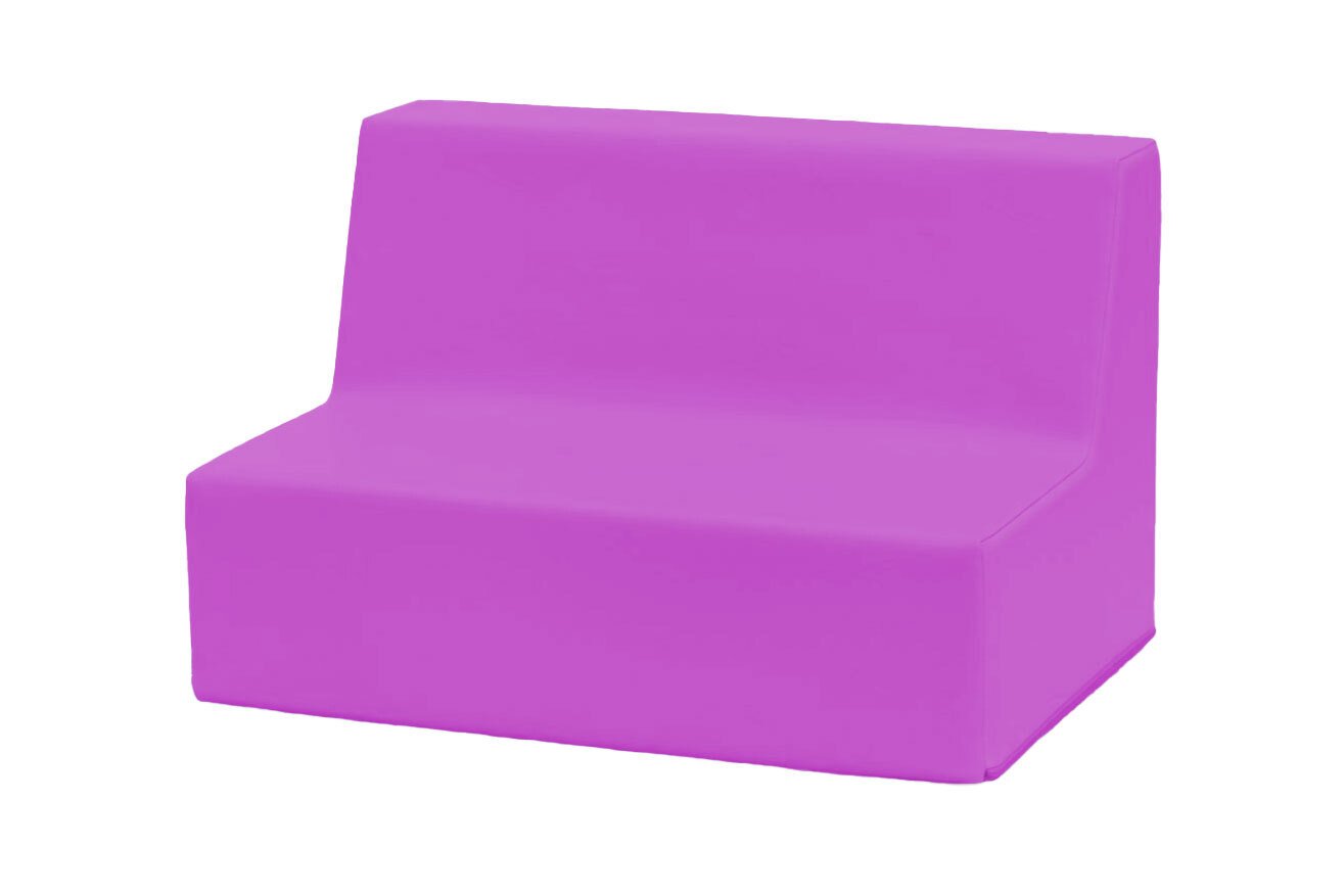 Banquette enfant 2 à 3 places en mousse pvc h. 17cm fuchsia