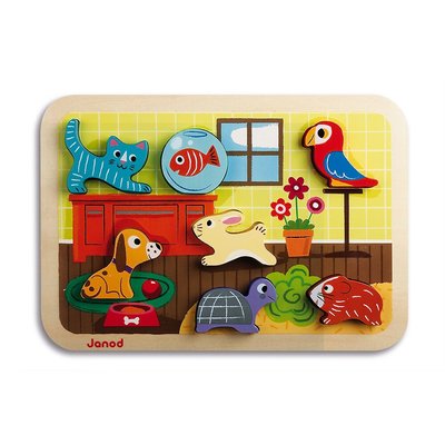 Jeux - Jeux Éducatifs et Puzzle - De // puzzle animaux de la maison 3d