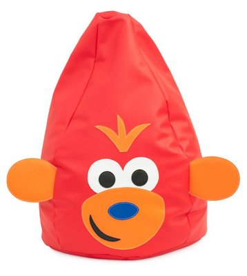 Mobilier - Meuble en mousse et Pouf - Pouf rouge singe