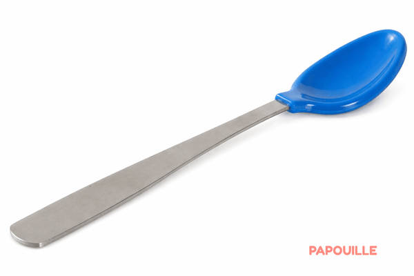 Repas - Couverts Enfant, Adulte - cuillère bébé douce en silicone long manche inox
