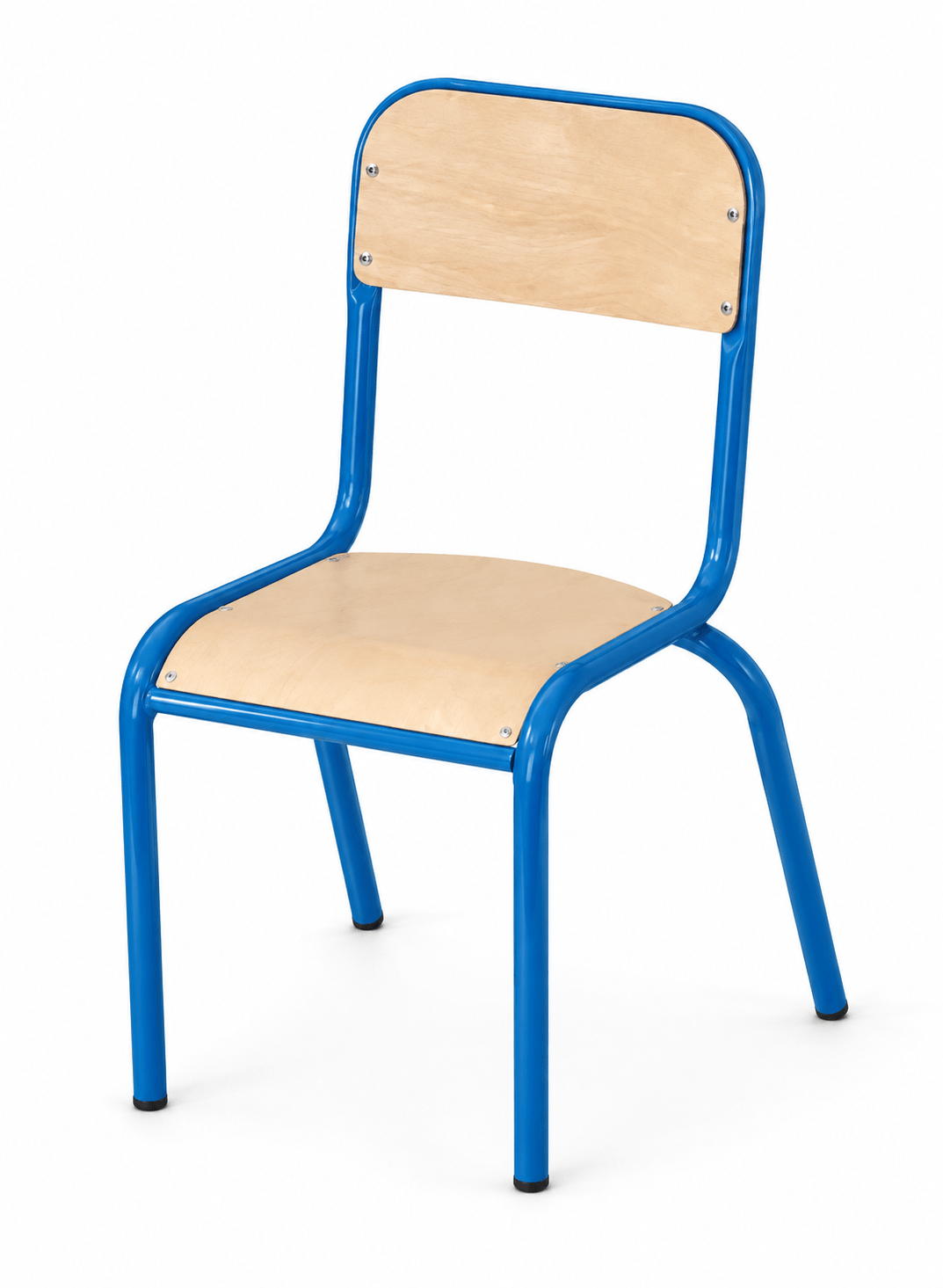 Chaise scolaire en bois H26 cm - T1 - Bleu