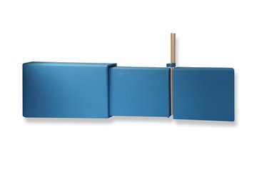 Mobilier - Barrière de séparation & Cloison crèche - Portillon coulissant avec montant fixe de séparation en bois sur mesure
