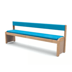 Mobilier - Banc vestiaire & Porte Manteaux - Banc en bois avec dossier bleu wkc