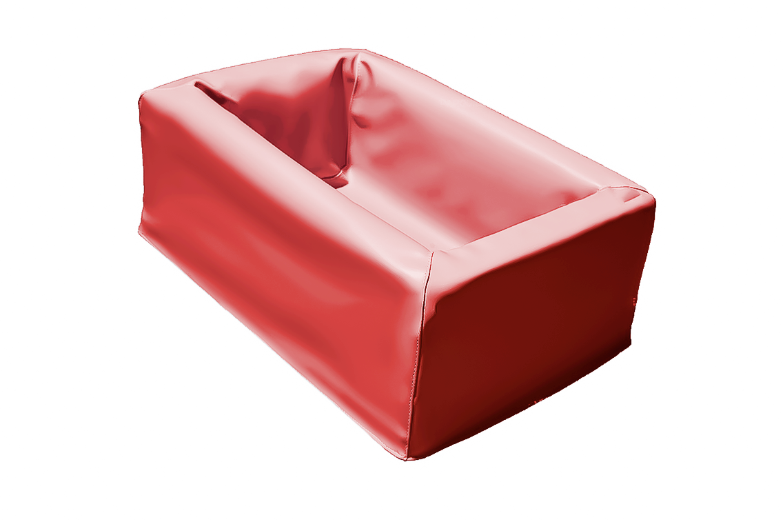 Module de rangement nid à balles en mousse pvc rouge