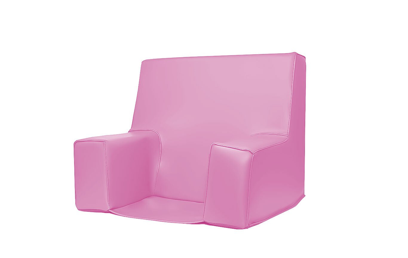 Fauteuil enfant en mousse pvc h.40 rose