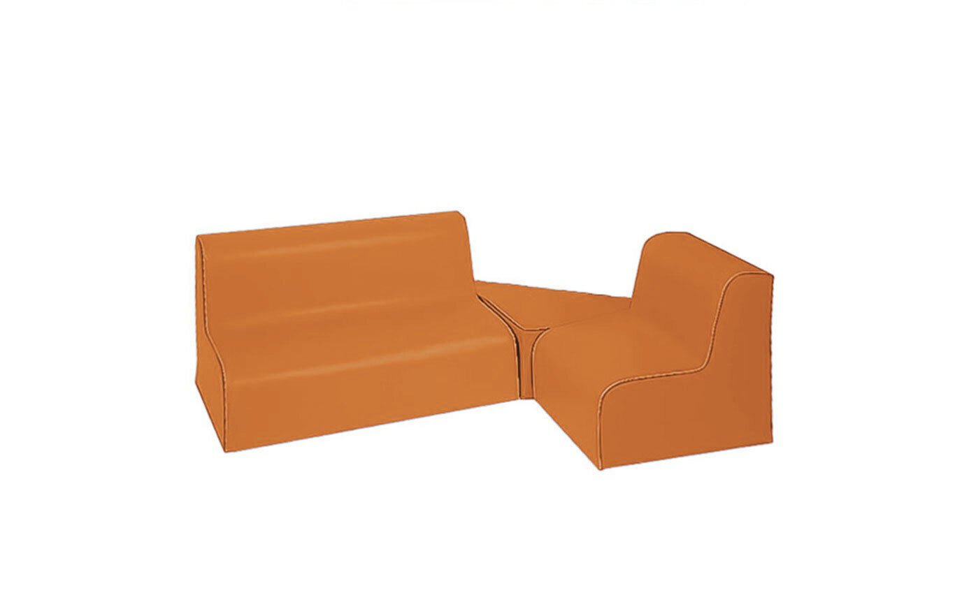 Kit coin banquette pour espace lecture assise 17cm orange