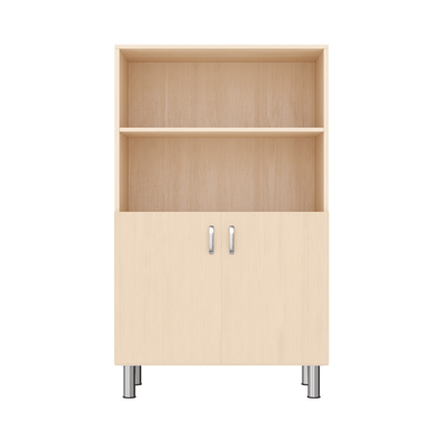 Mobilier - Meuble de rangement scolaire - Armoire de rangement 2 placards avec pieds réglables - Kiko