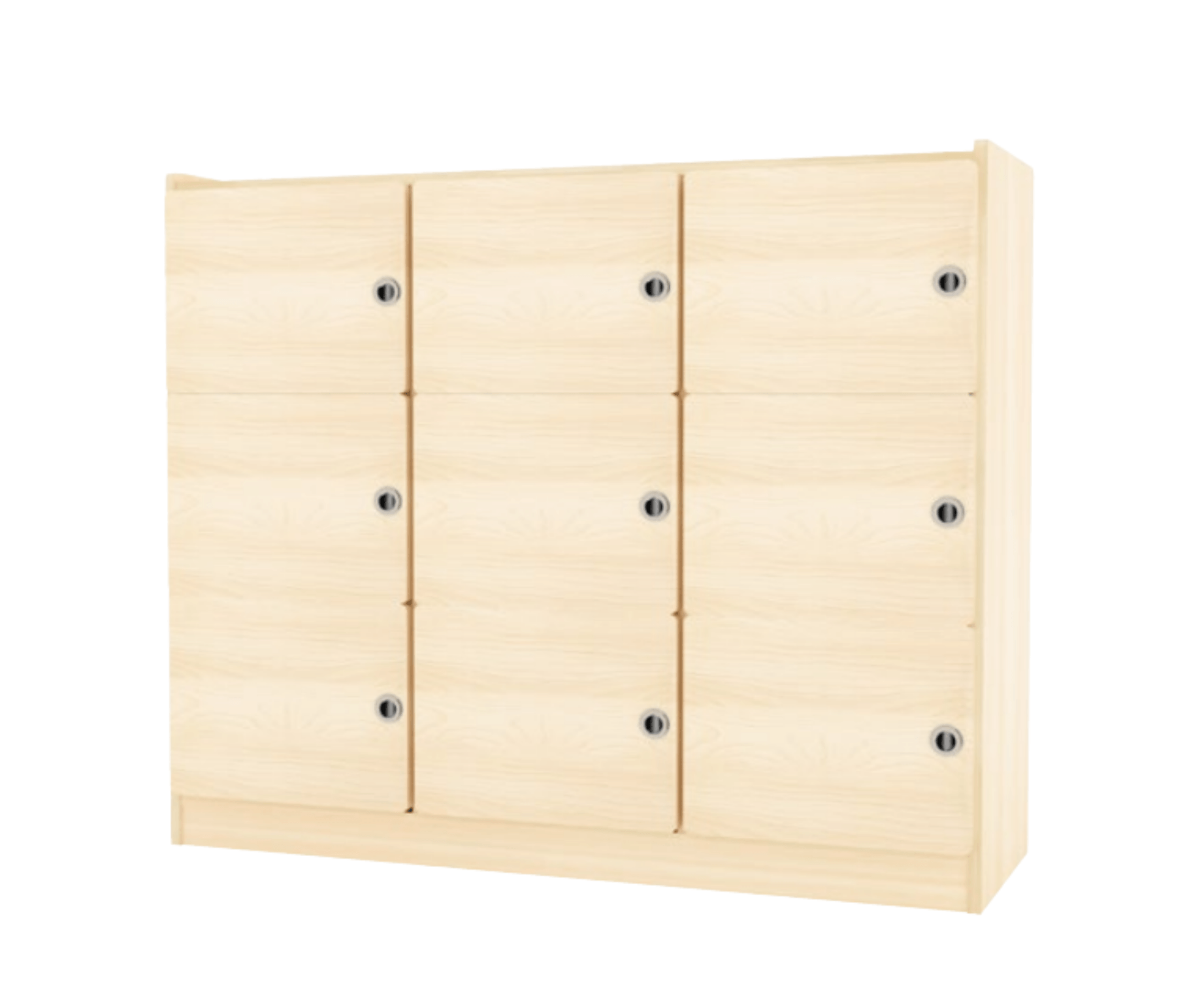 Armoire de rangement - 9 portes - Naturel