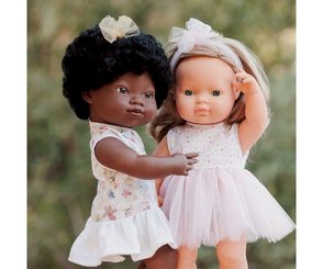 Jouets - Poupons, Peluches et Accessoires - Poupée blonde avec tenue - 38 cm