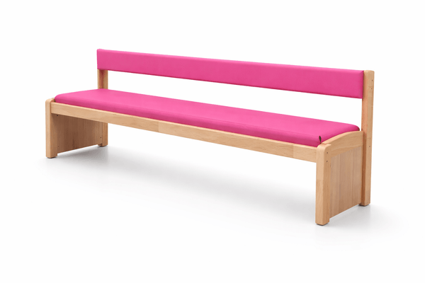 Mobilier - Banc vestiaire & Porte Manteaux - Banc en bois avec dossier framboise wkc