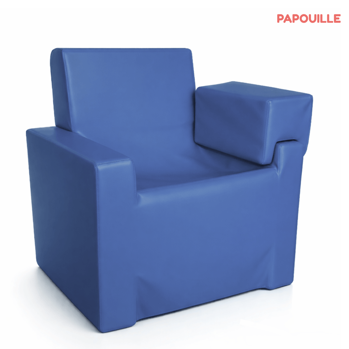 Fauteuil d'allaitement en mousse pvc avec accoudoirs bleu