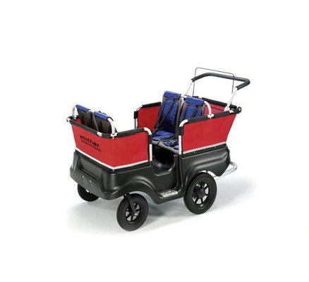 Puériculture - Poussette - Poussette chariot quadruple kiddy bus tortue 4 places