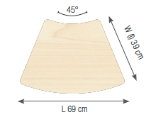 Mobilier - Meuble de rangement scolaire - Étagère de séparation de pièce incurvée à 45°