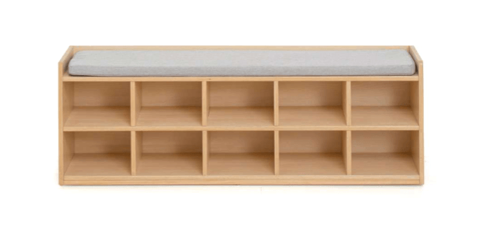Mobilier - Banc vestiaire & Porte Manteaux - Banc à chaussures de 10 casiers avec d’assise