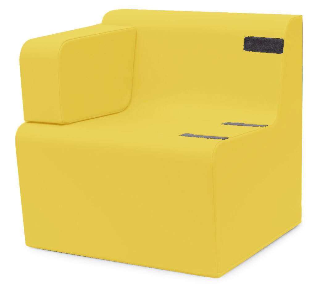 Fauteuil individuel allaitement 1 accoudoir jaune